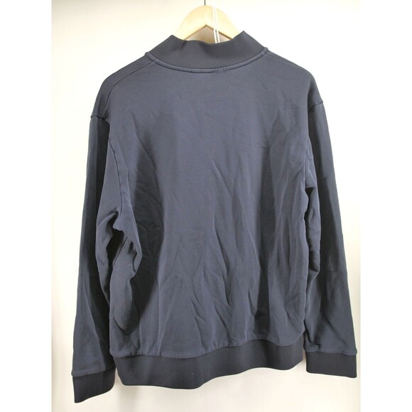 BOSS HUGO BOSS Men's 1/4 Quarter Zip Mock Neck Sweatshirt Sweater Black Size XL - Picture 10 of 11